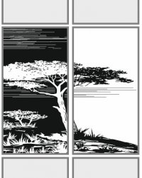 Пескоструйный рисунок Дерево 409